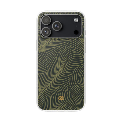 Green Lite Phone Case for iPhone - Dark Olive Plume