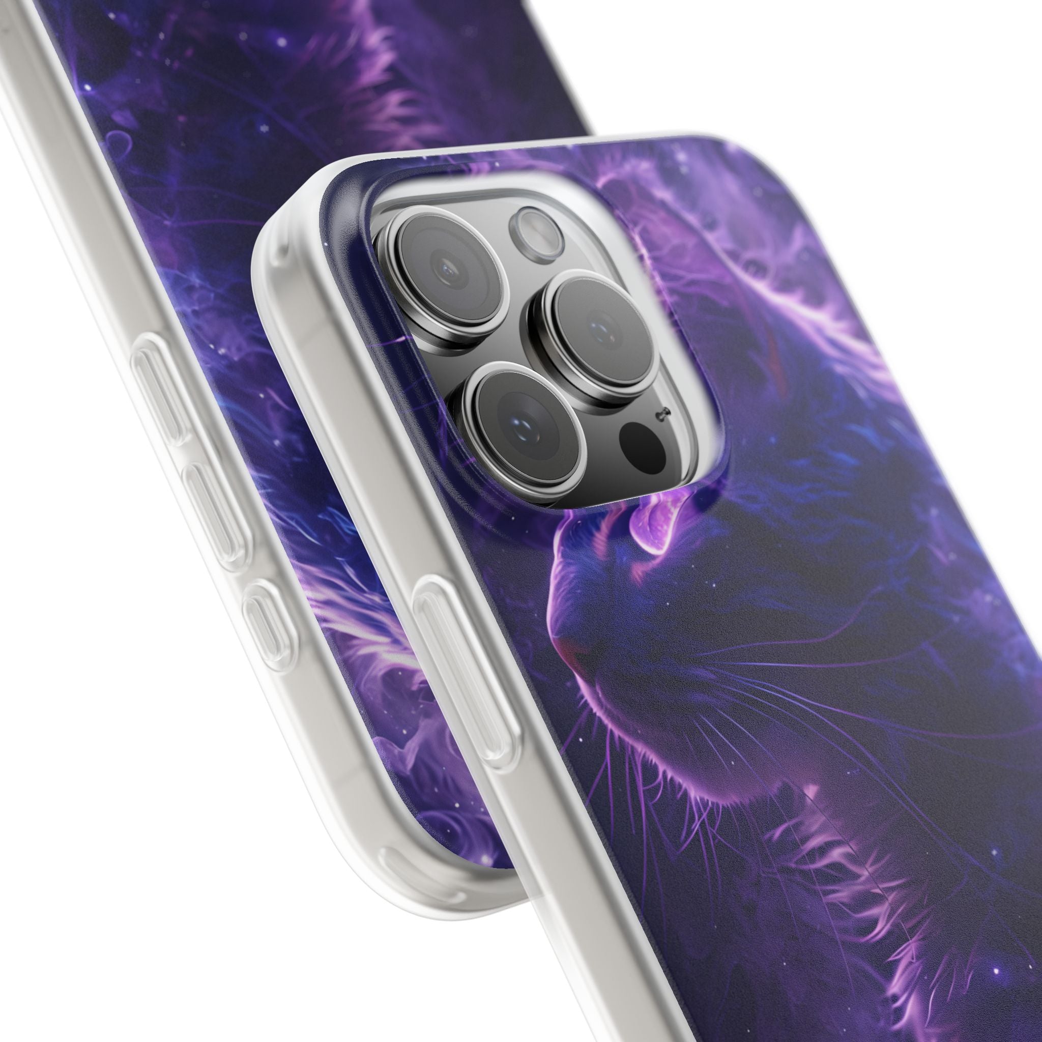 Purple Void Feline · Soft Custodia per iPhone