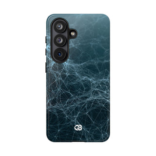 Teal Tough Phone Case for Samsung - Arctic Neural Mesh