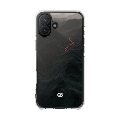 Crimson Ridge Pass · Clear Impact Magnetic Phone Case for iPhone ·  Black