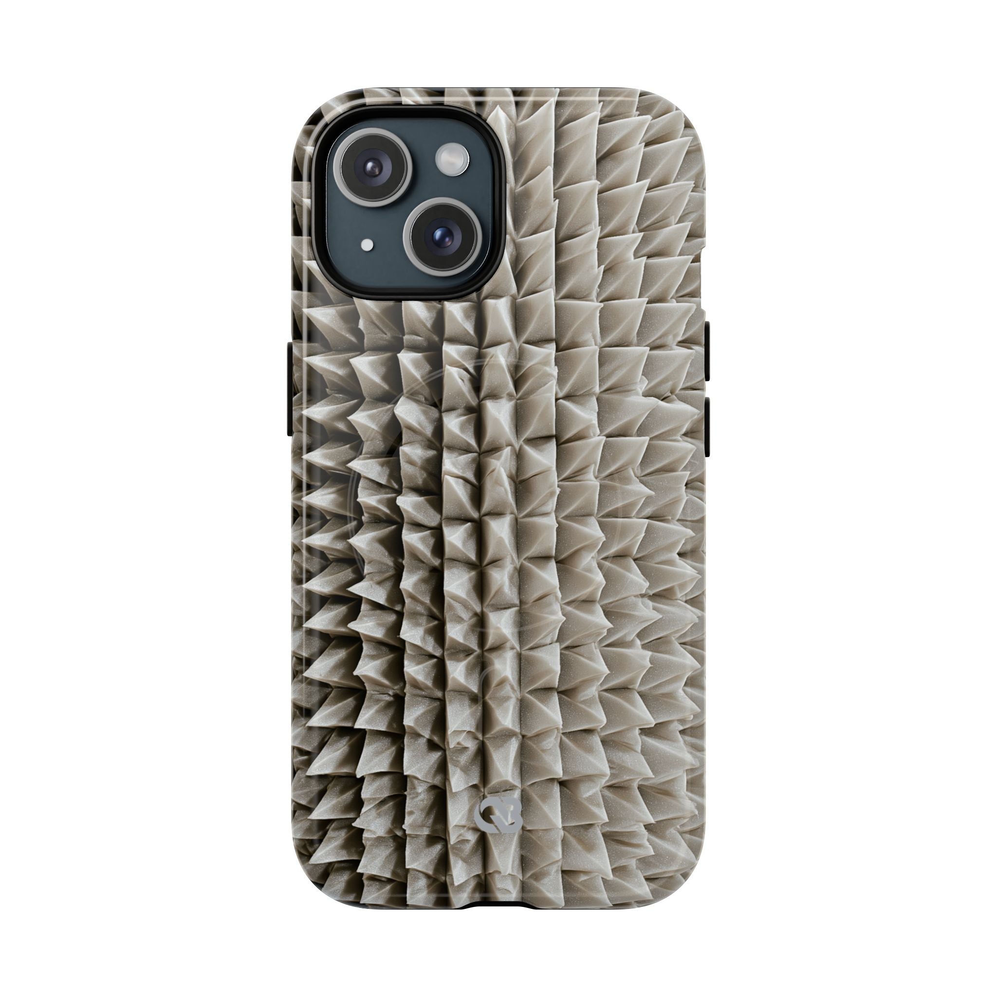 Beige Tough 2.0 Magsafe Phone Case for iPhone - Bone Spiked Grid