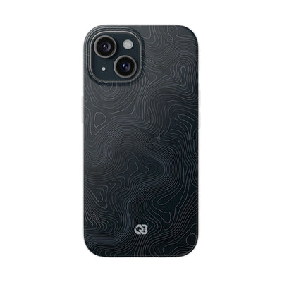 Black Lite Phone Case for iPhone - Obsidian Ridge Topo