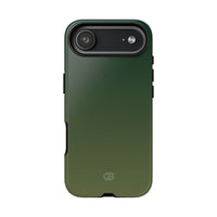 Green Tough Phone Case for iPhone - Shadow Moss Grain