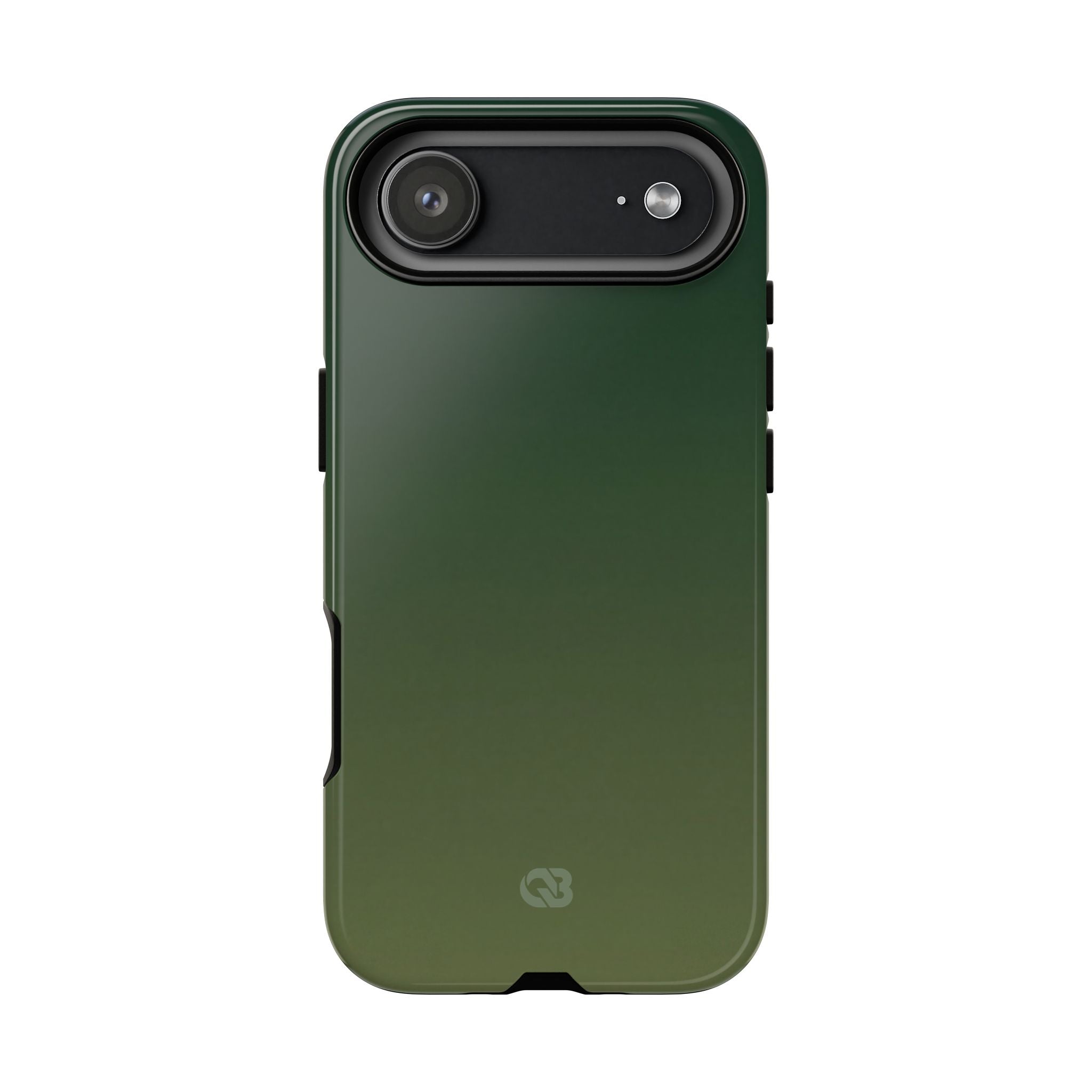 Green Tough Phone Case for iPhone - Shadow Moss Grain