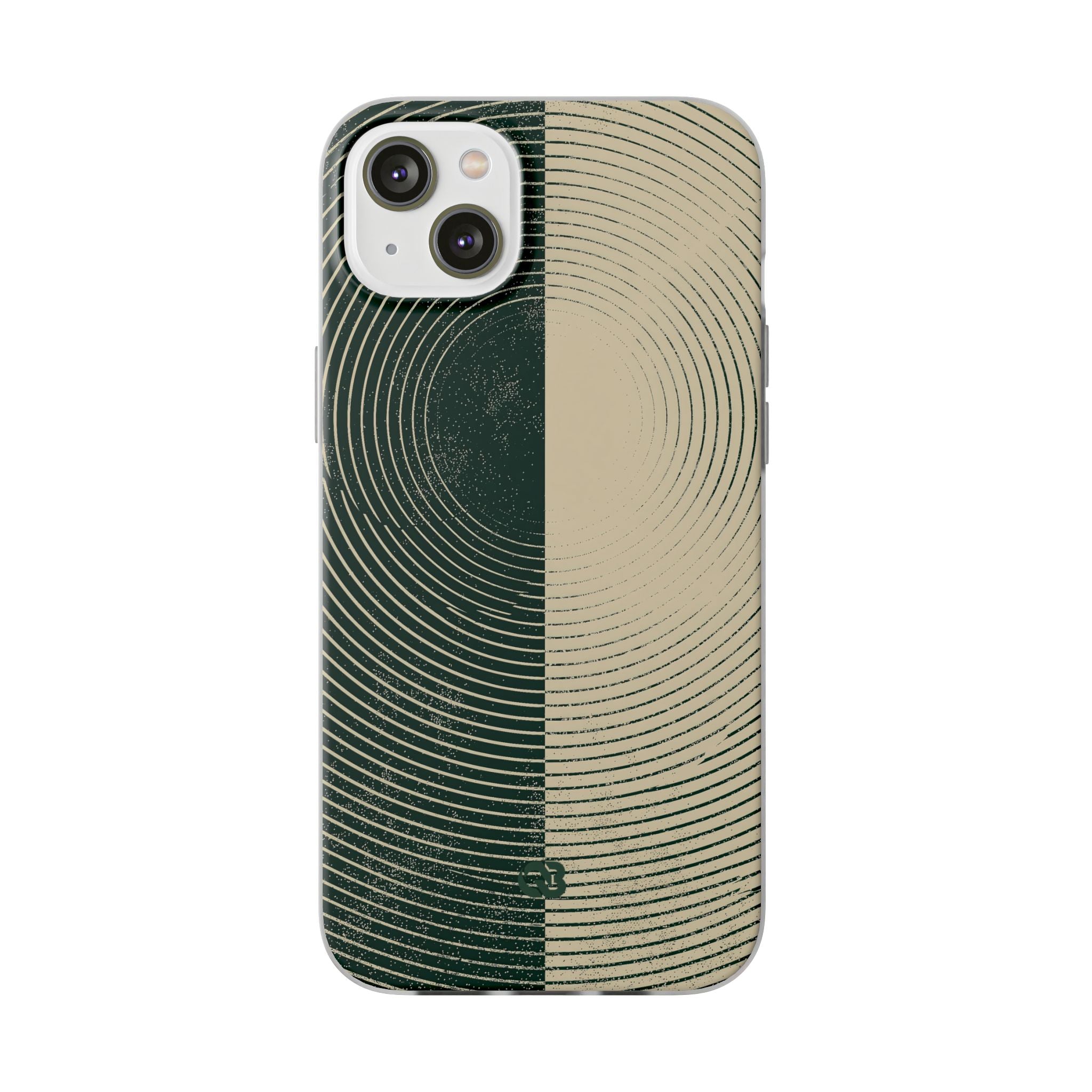Green Lite Phone Case for iPhone - Evergreen Split Grain