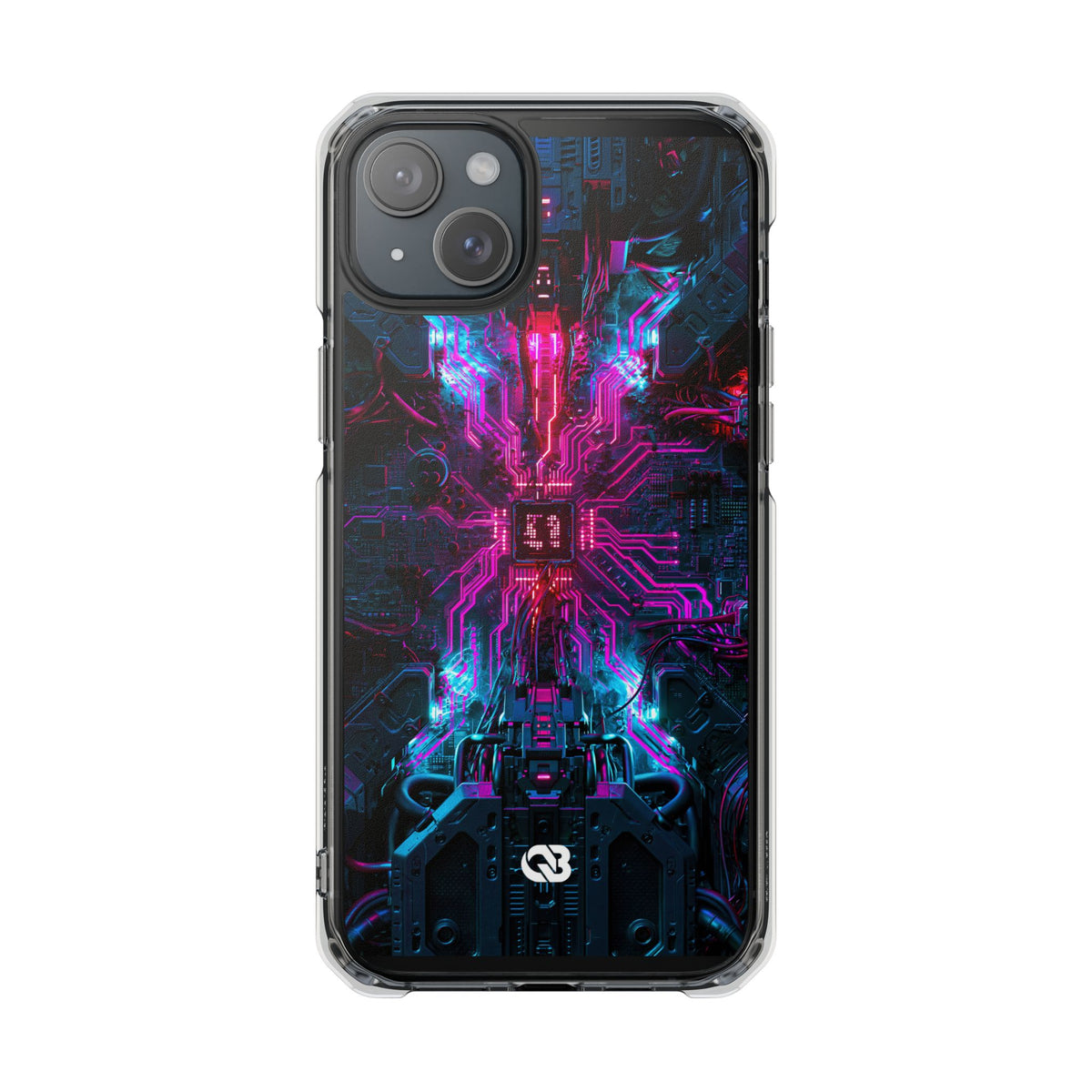 Neural Circuit Core · Clear Impact Magnetic Phone Case for iPhone ·  Black