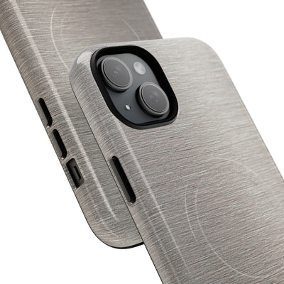 Brushed Silver Alloy · Tough 2.0 Magnetic Phone Case for iPhone · Silver