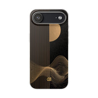 Gold Lite Phone Case for iPhone - Gilded Obsidian Dunes
