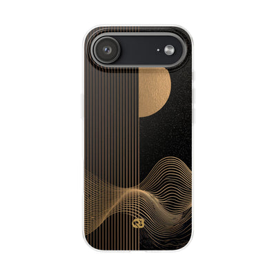 Gold Lite Phone Case for iPhone - Gilded Obsidian Dunes