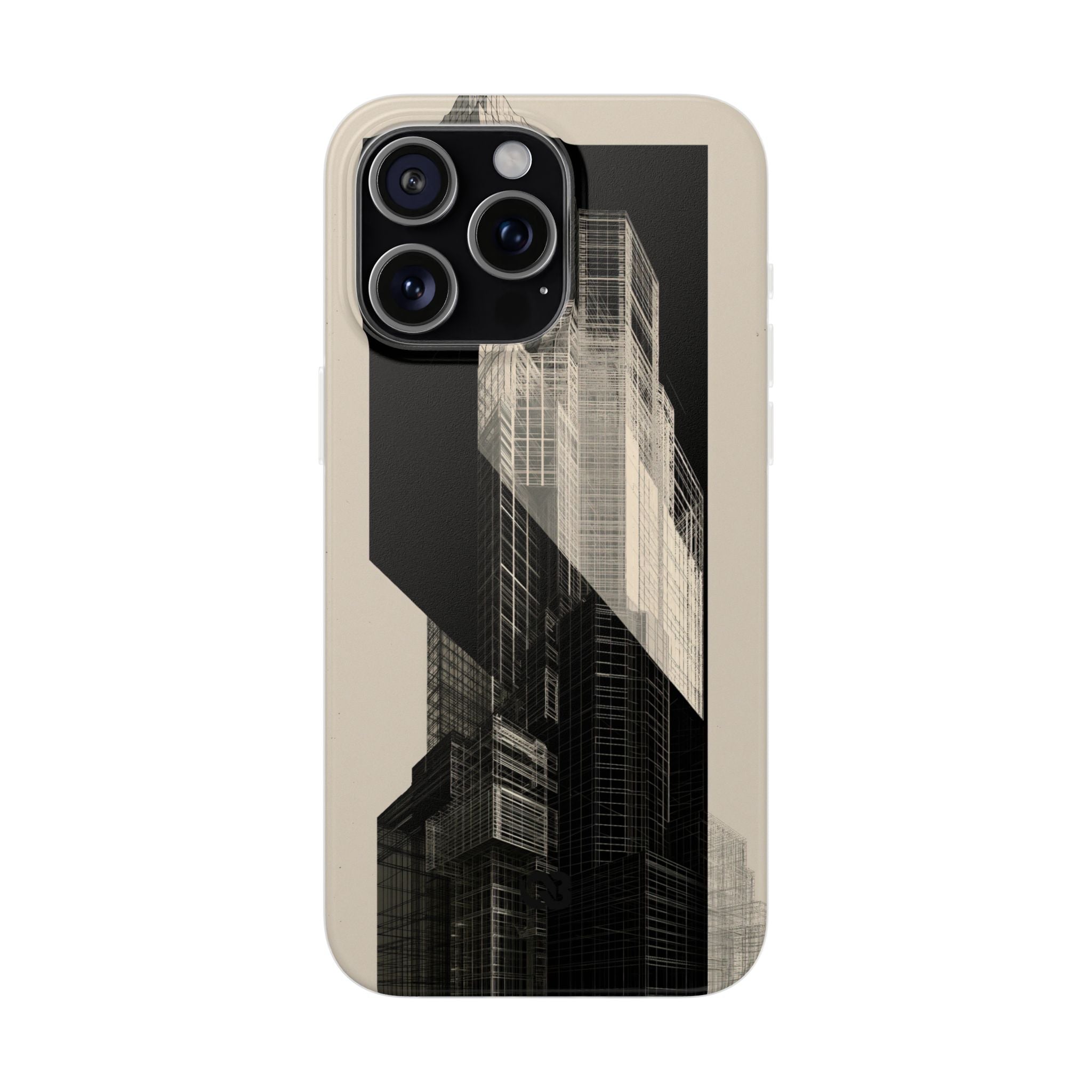 Beige Lite Phone Case for iPhone - Monolith Urban Grid