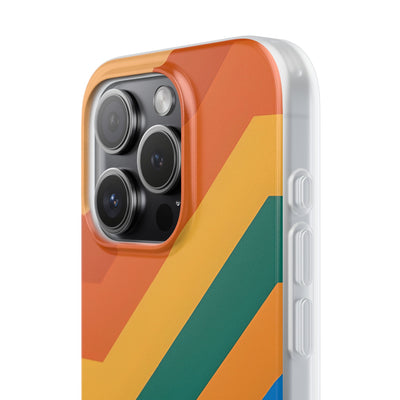 Retro Ridge Lines · Soft Phone Case for iPhone