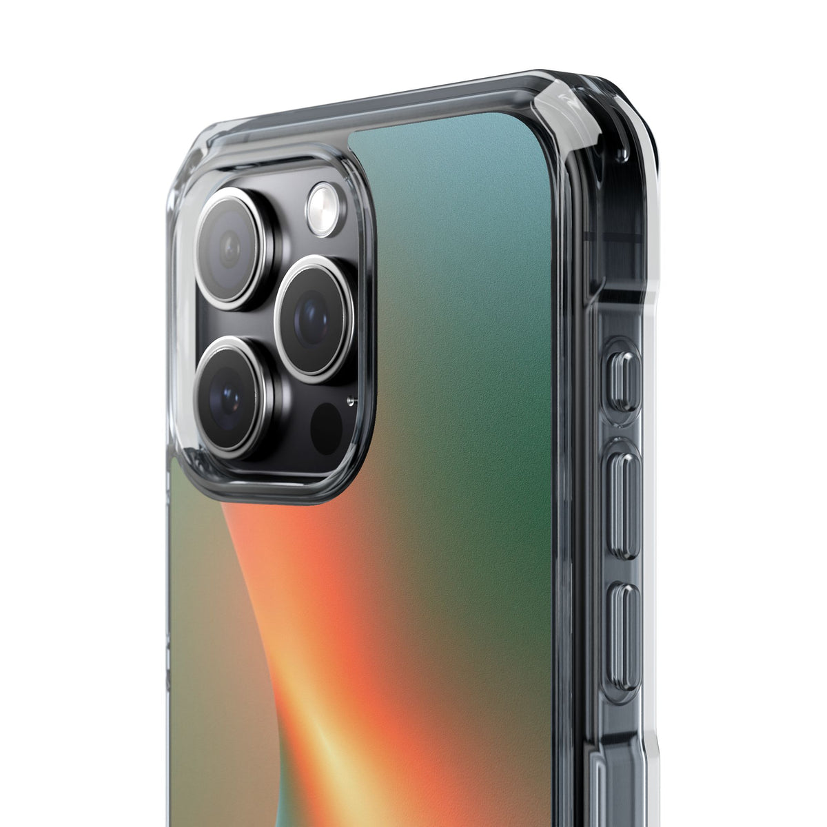 Radiant Contour · Clear Impact Magnetic Phone Case for iPhone · Orange