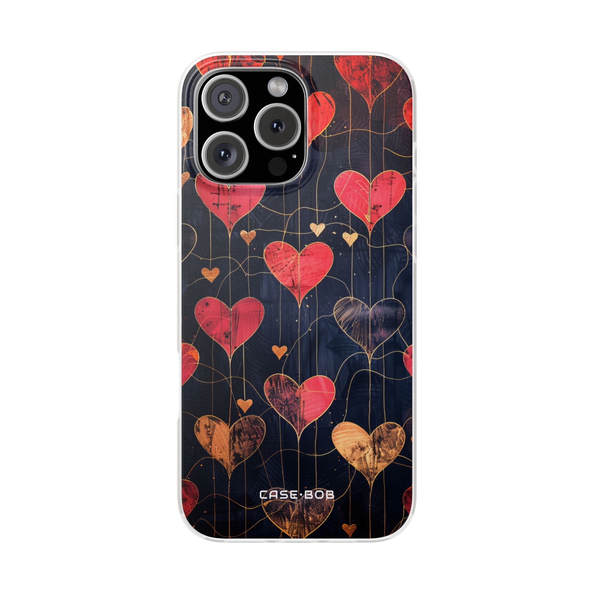 Golden Hearts Network iPhone 16 Pro Max -pehmeä suojakotelo