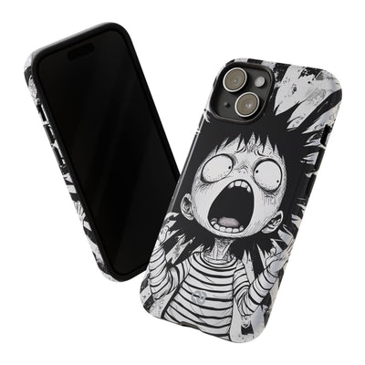 Chaotic Monochrome Scream · Tough Fundas para teléfono para iPhone