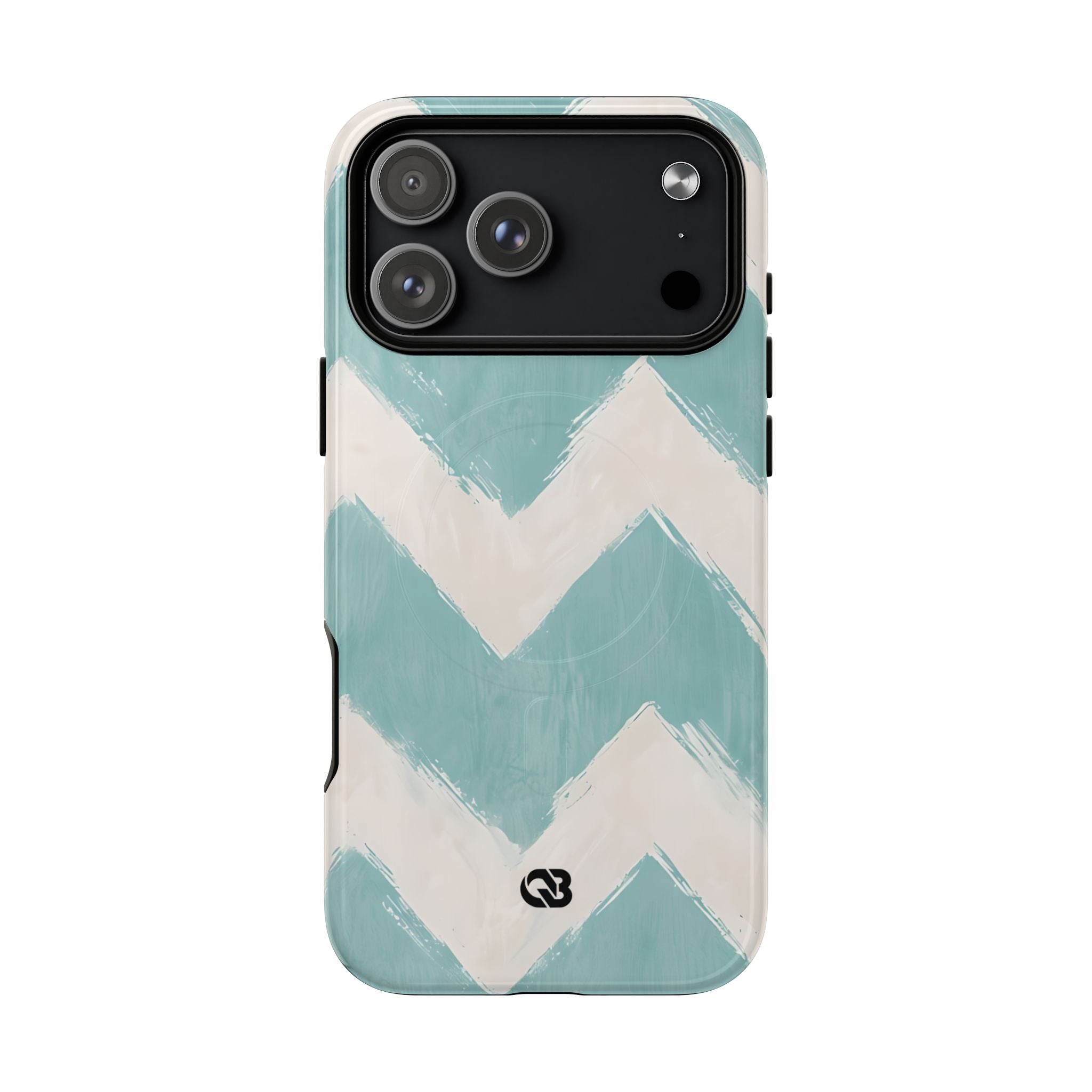 Teal Painted Chevron · Tough+ Phone Case for iPhone · Magsafe