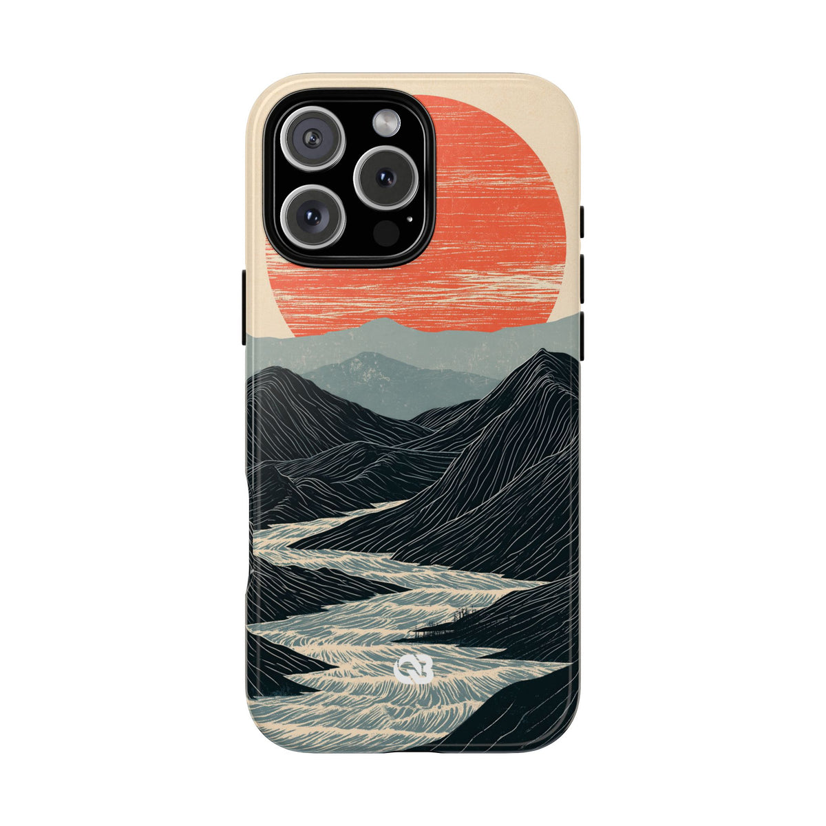 Crimson Ridge Horizon · Tough Phone Case for iPhone · Black
