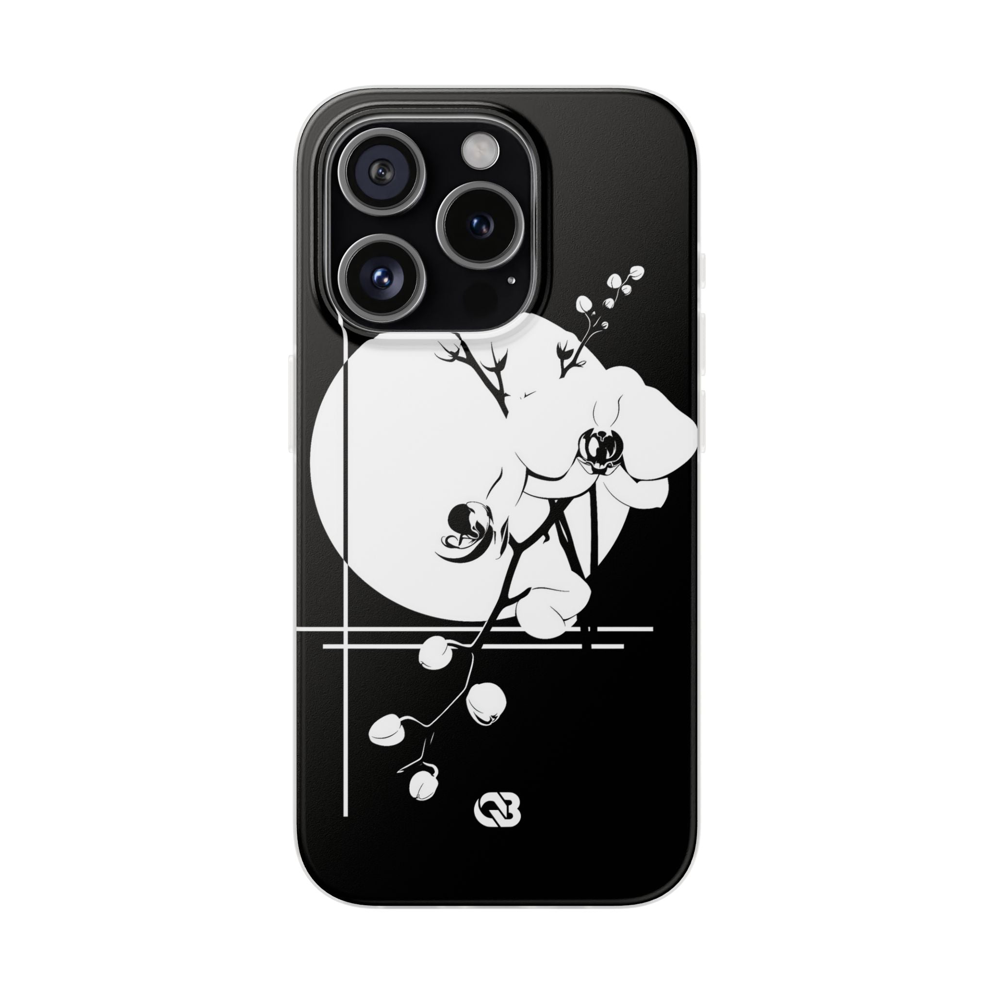Black Lite Phone Case for iPhone - Lunar Orchid Grid