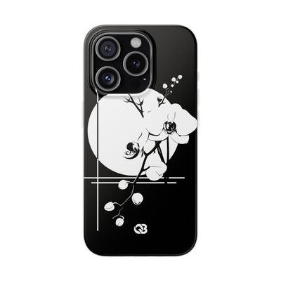 Black Lite Phone Case for iPhone - Lunar Orchid Grid
