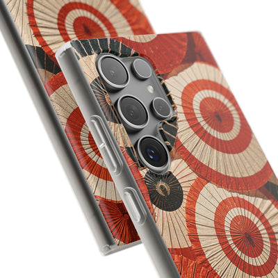 Vermilion Wagasa Motif · Lite Phone Case for Samsung · Red