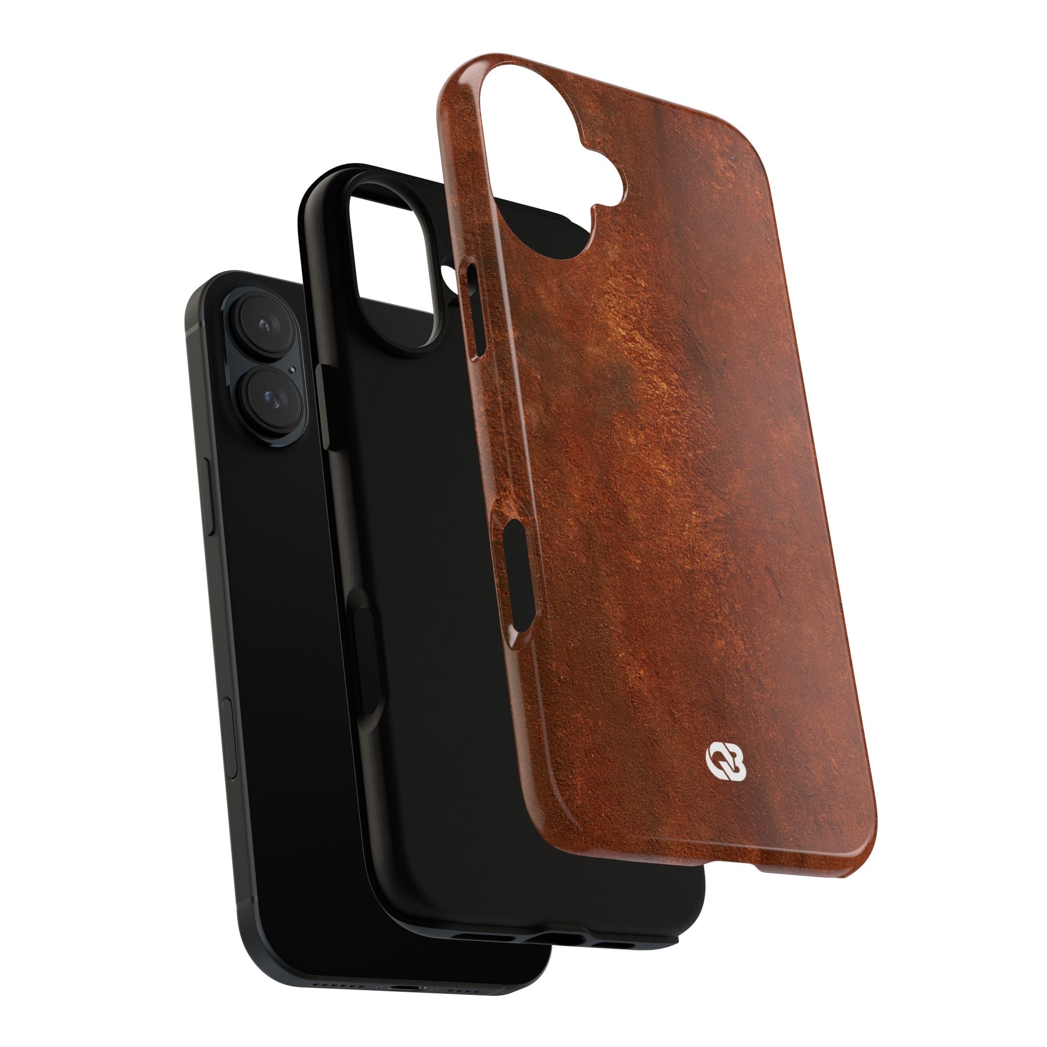 Orange Tough Phone Case for iPhone - Oxidized Iron Crust