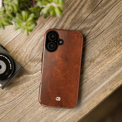 Orange Tough Phone Case for iPhone - Oxidized Iron Crust