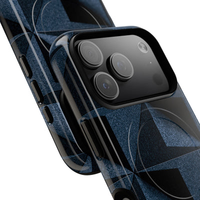 Blue Tough 2.0 Magsafe Phone Case for iPhone - Indigo Basalt Facets