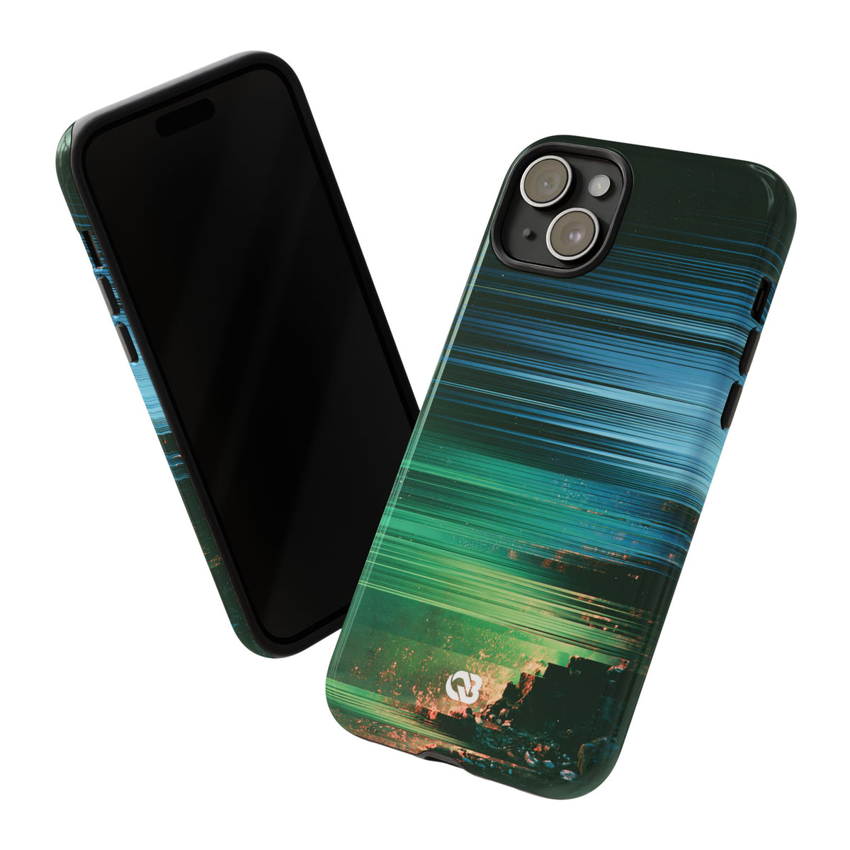 Digital Shoreline Drift · Tough Phone Case for iPhone · Teal