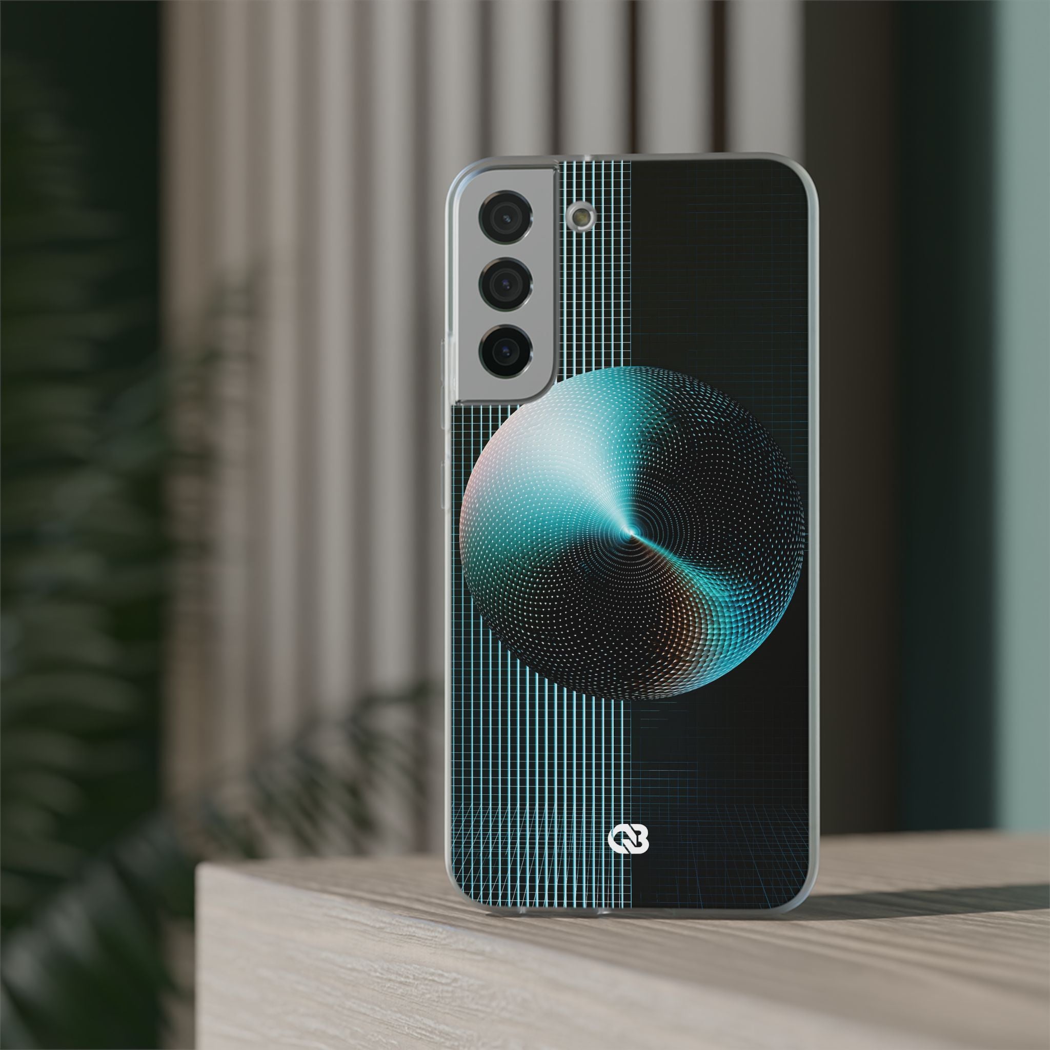 Blue Lite Phone Case for Samsung - Cyan Vector Sphere