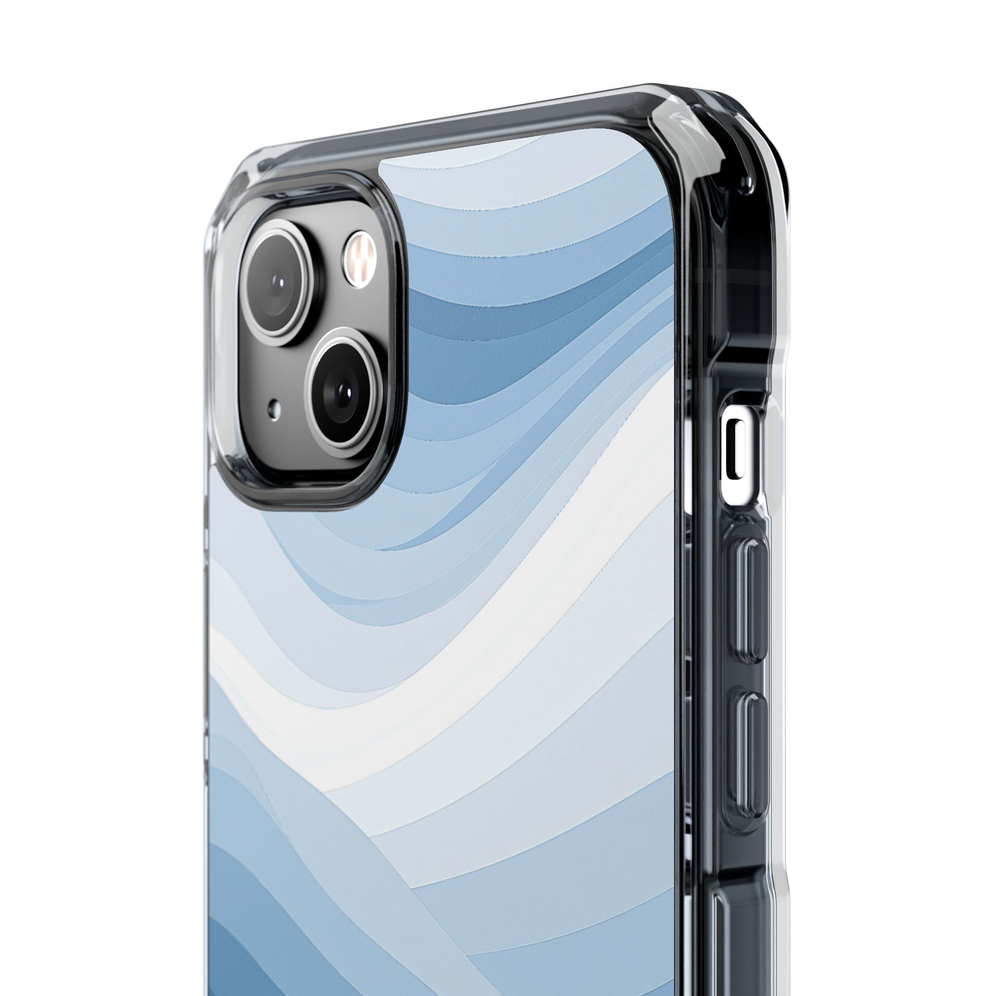 Blue Impact MagSafe Phone Case for iPhone - Glacial Indigo Flow