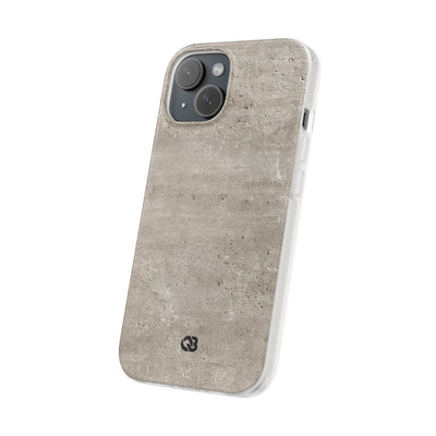 Grey Lite Phone Case for iPhone - Brutalist Stone Grit