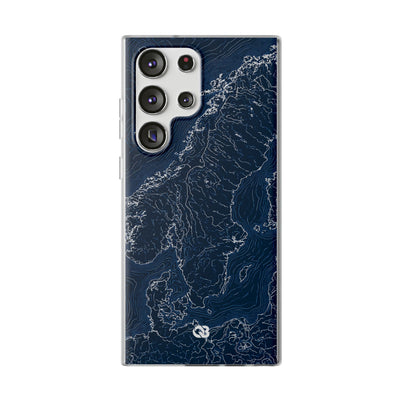 Nordic Contour Chart · Lite Phone Case for Samsung · Blue