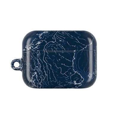 Nordic Contour Chart · Hard Case for AirPods & AirPods Pro · Blue