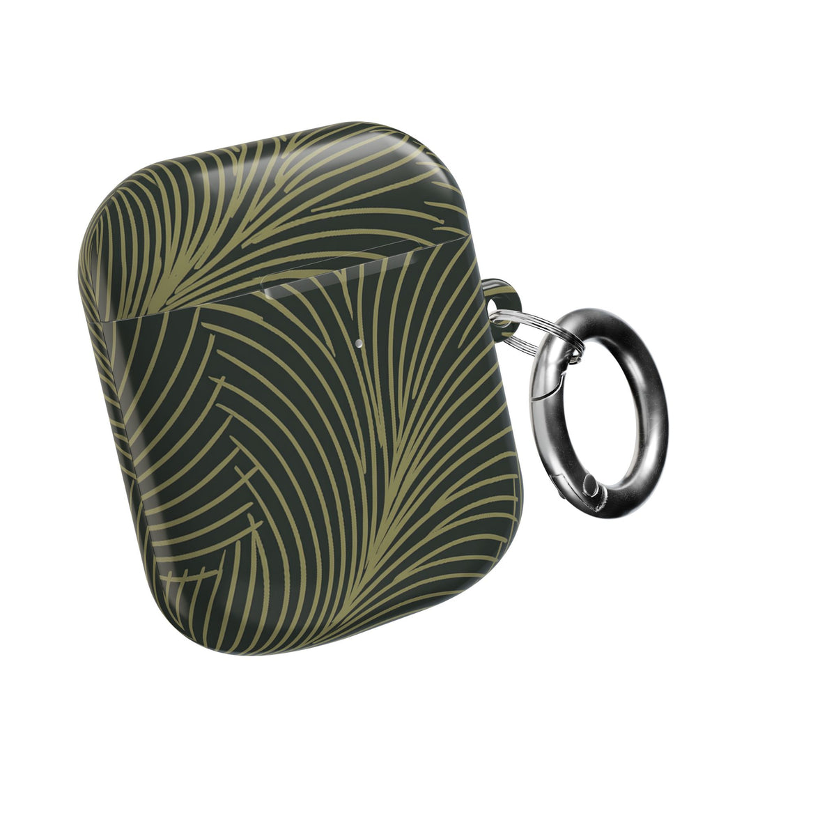 Midnight Palm Frond · Hard Case for AirPods & AirPods Pro · Green