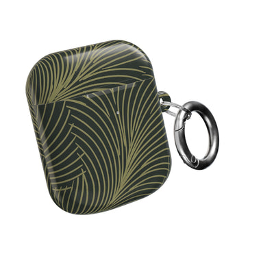 Midnight Palm Frond · Hard Case for AirPods & AirPods Pro · Green
