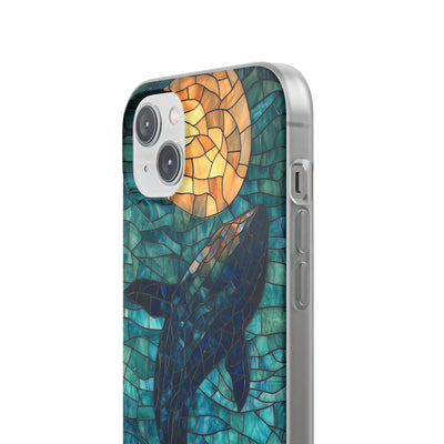 Stained Moon Whale · Soft Telefoncover for iPhone