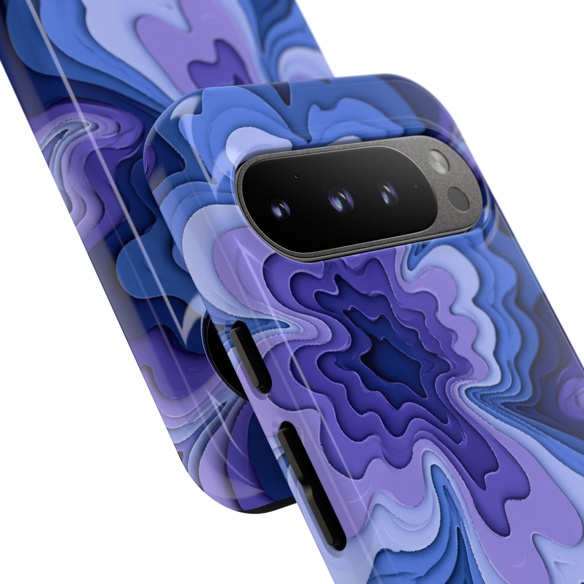 Periwinkle Strata Bloom · Tough Phone Case for Pixel ·  Purple