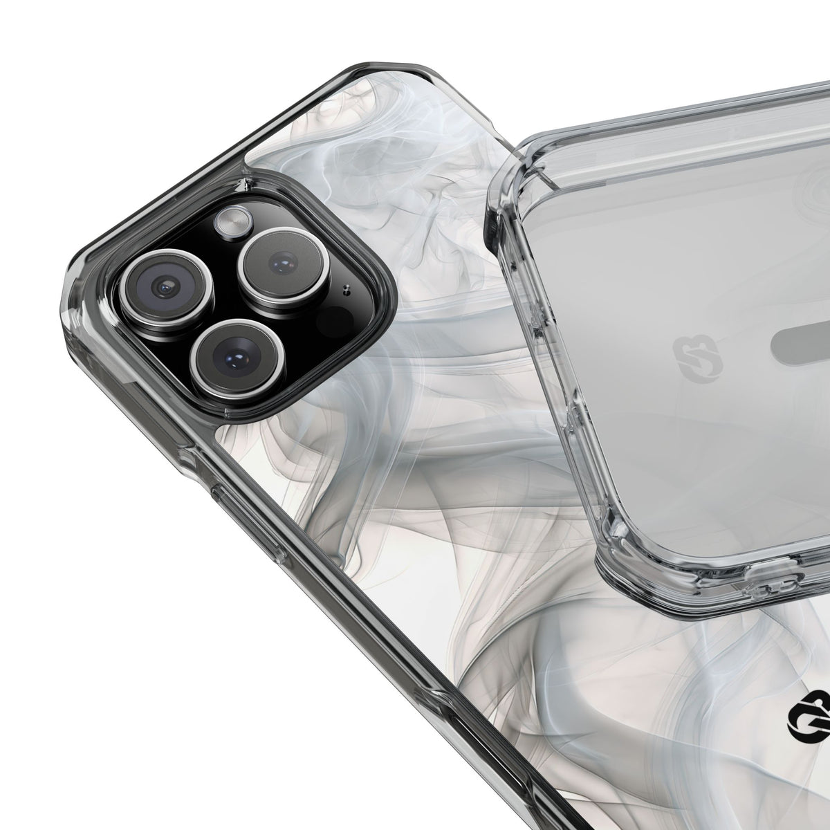 Vapor Noir · Clear Impact Magnetic Phone Case for iPhone ·  White