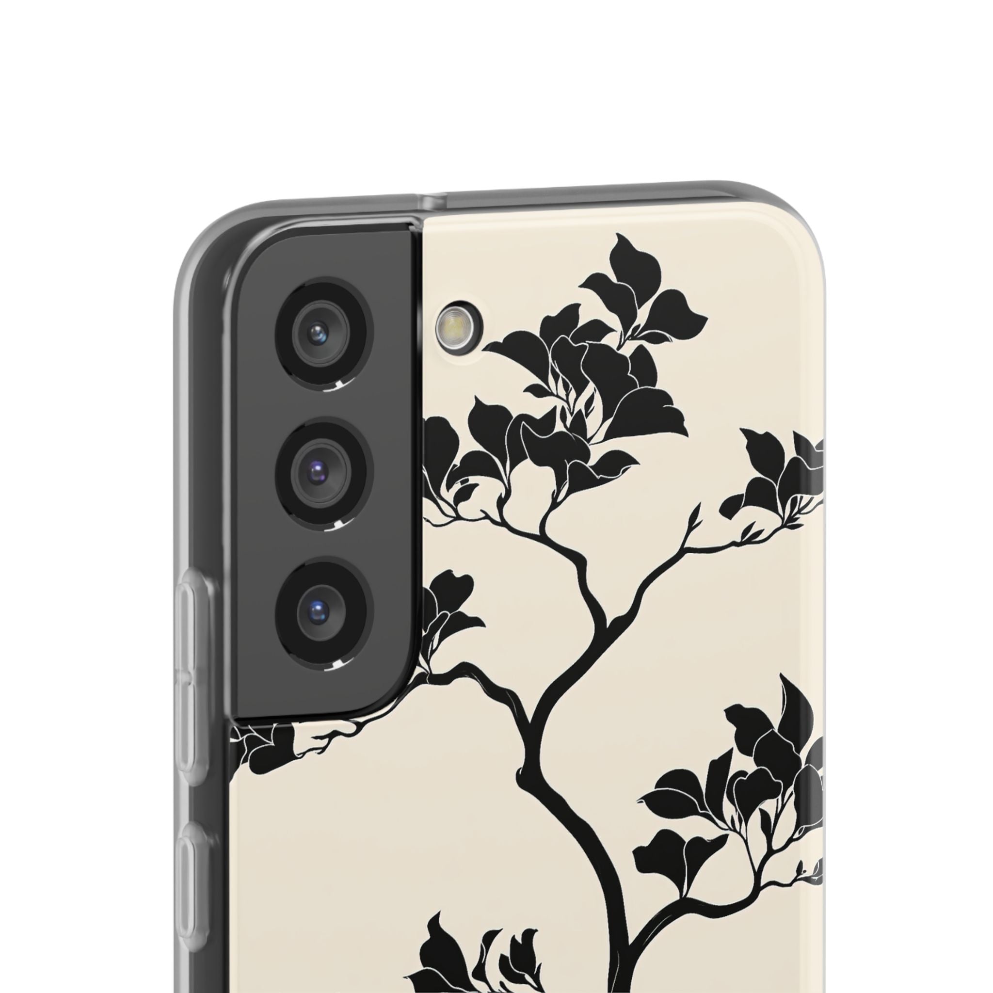 Beige Lite Phone Case for Samsung - Obsidian Bonsai Silhouette
