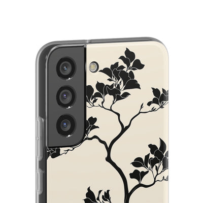 Beige Lite Phone Case for Samsung - Obsidian Bonsai Silhouette
