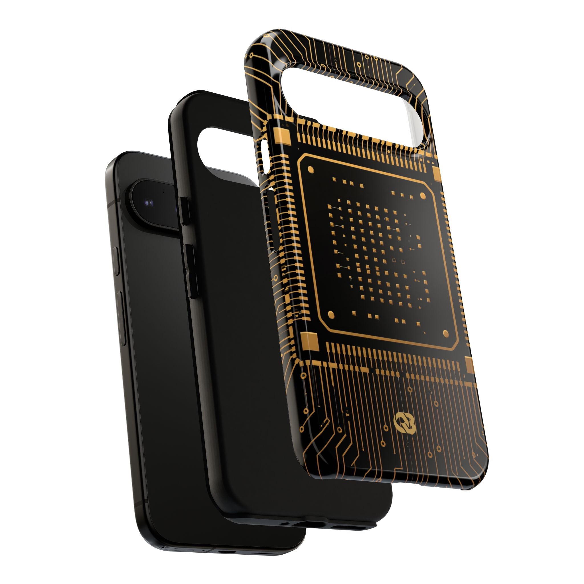 Gold Tough Phone Case for Google Pixel - Cyber Gold Processor