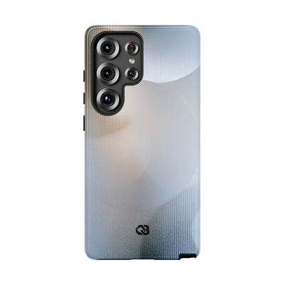 White Tough Phone Case for Samsung - Frosted Ribbed Sphere