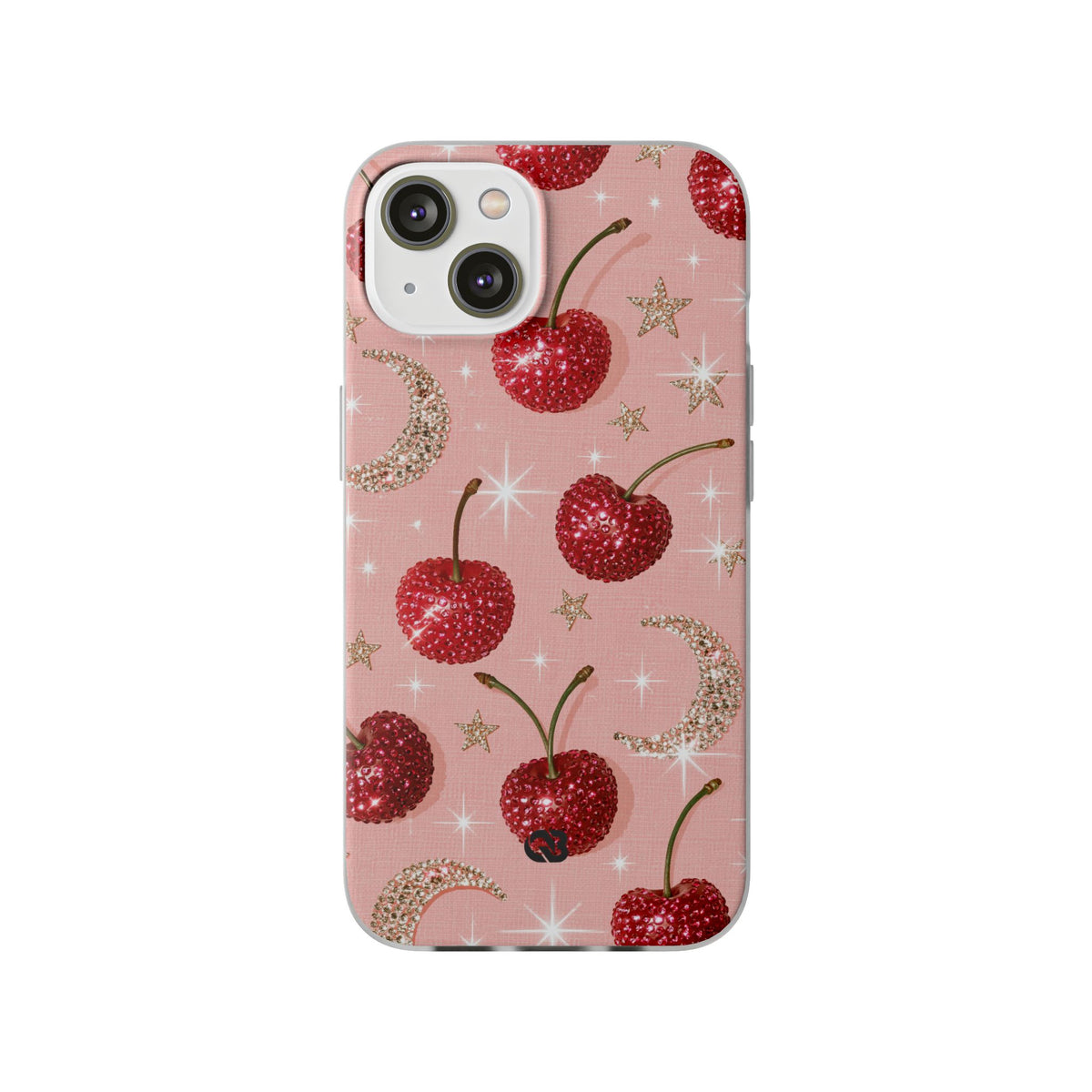 Bedazzled Ruby Cherries · Lite Phone Case for iPhone ·  Pink