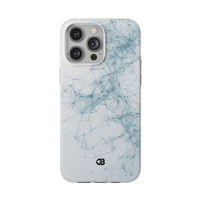 Blue Lite Phone Case for iPhone - Glacial Neural Web