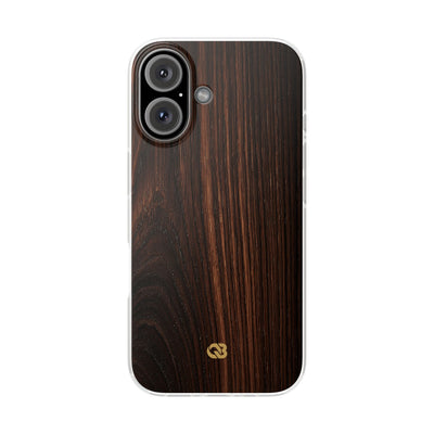 Brown Lite Phone Case for iPhone - Burnished Mahogany Grain