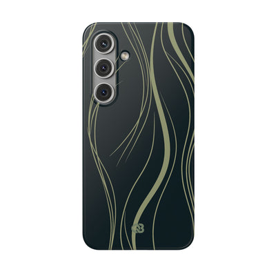 Green Lite Phone Case for Samsung - Obsidian Sage Flow