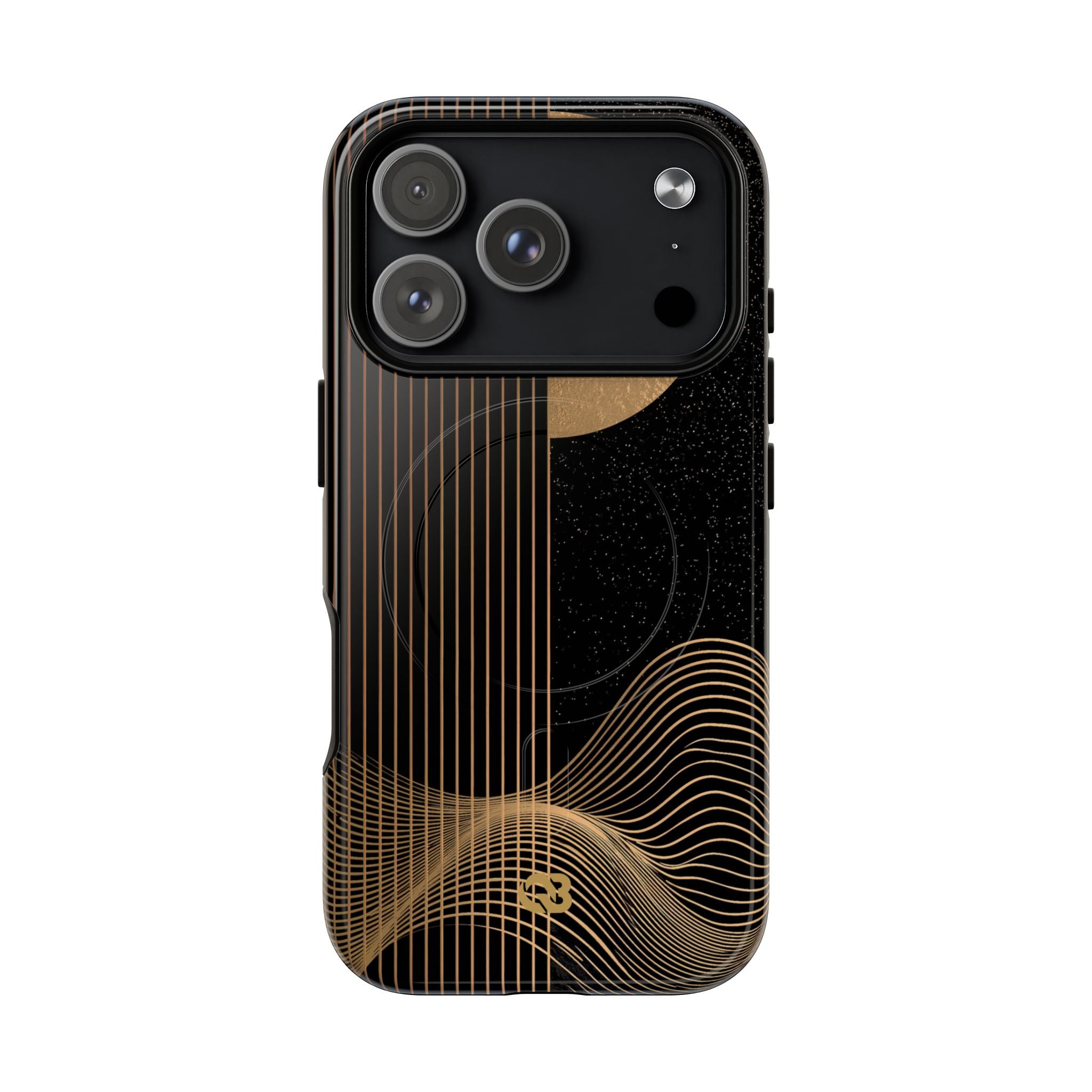Gold Tough 2.0 Magsafe Phone Case for iPhone - Gilded Obsidian Dunes