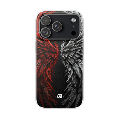 Split Crimson Wing · Soft Phone Case for iPhone