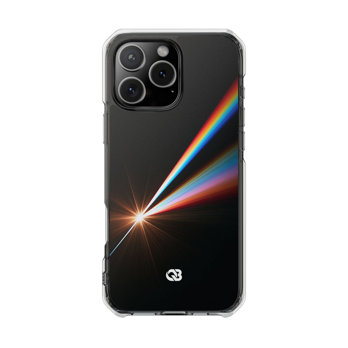 Spectral Refraction · Clear Impact Magnetic Phone Case for iPhone · Black