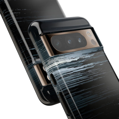 Black Tough Phone Case for Google Pixel - Frozen Signal Glitch