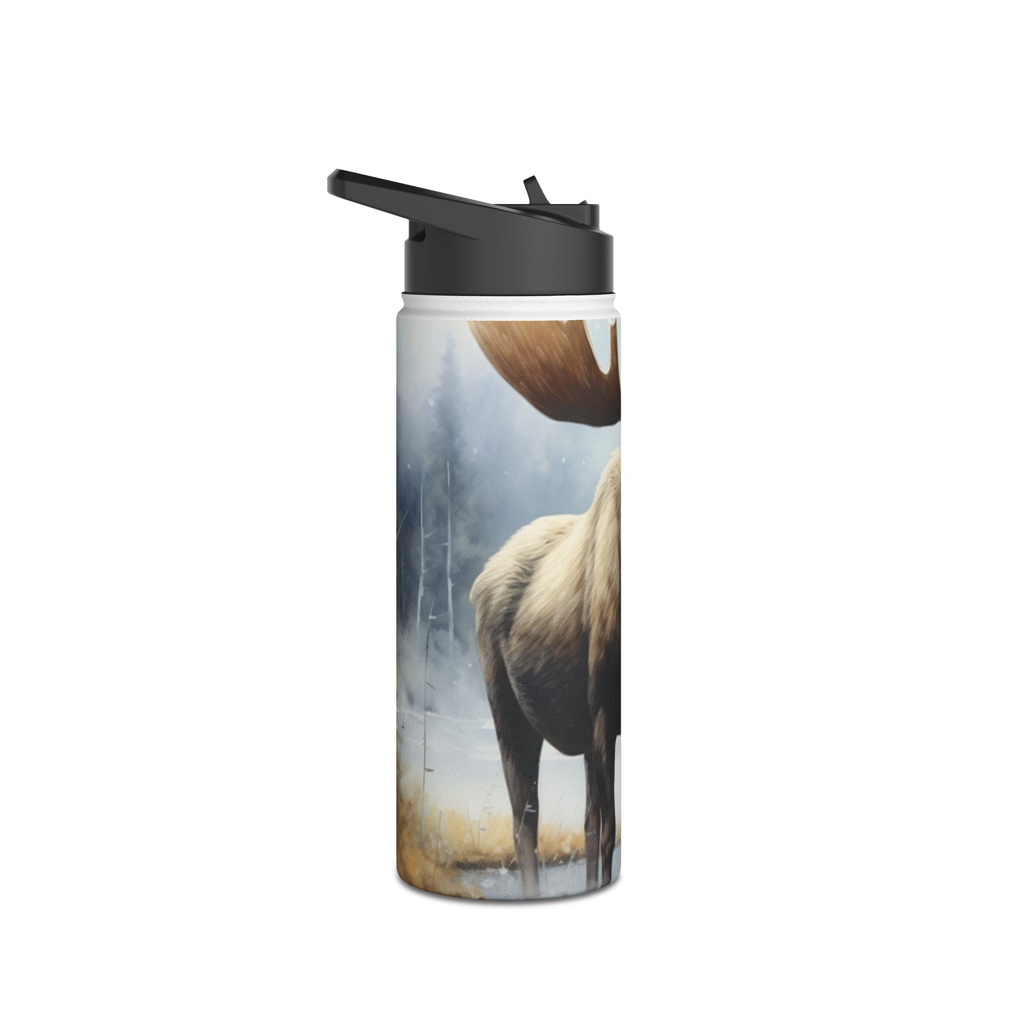 Misty Moose Reflection - Stainless Steel Water Bottle